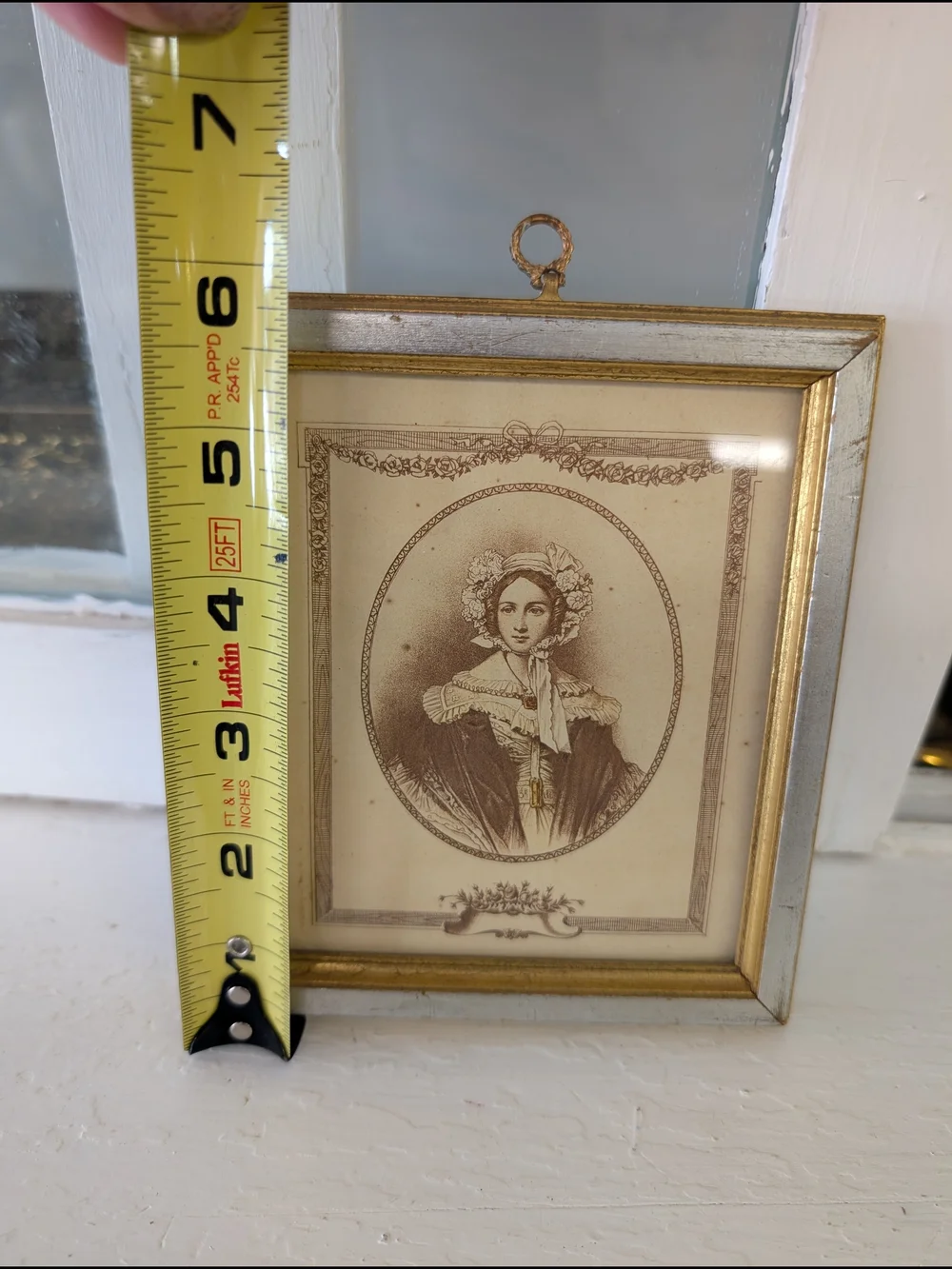 Vintage  Gold and Silver Framed Portrait Art - Unbranded